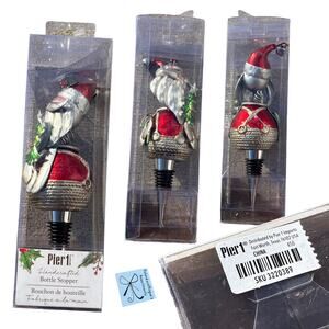 Pier 1 Imports Handcrafted Bottle Stopper Santa Claus Topper
